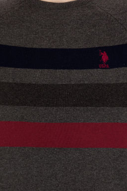U. S. Polo Assn Мужской серый меланжевый трикотаж с круглым вырезом - U.s. polo assn фото 12