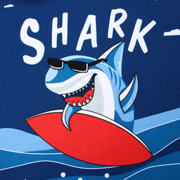 Полотенце-пончо детское LoveLife "Акула" 60х120 см, микрофибра, 100% пэ, 230 г/м2