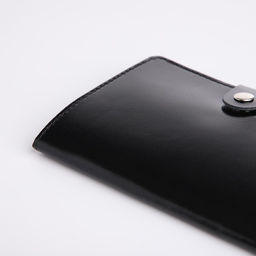 Обложка для паспорта на кнопке, чёрная