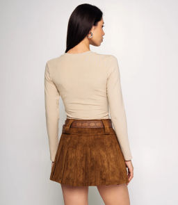 Лонгслив #КТ976, светло-бежевый - Dommod фото 3