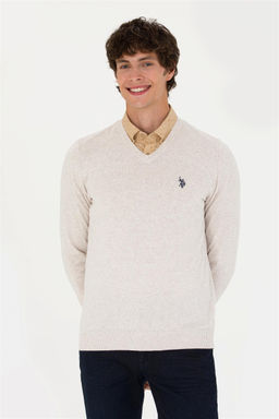 U. S. Polo Assn Мужской базовый свитер из каменного меланжа - U.s. polo assn фото 10