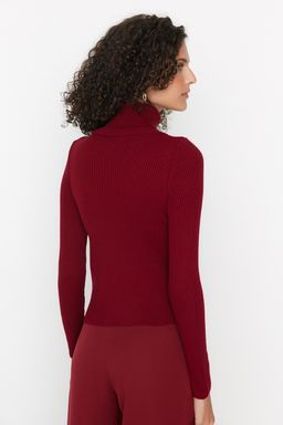 Bordo Basic Bal?kc? Yaka Triko Kazak TWOAW21KZ1279