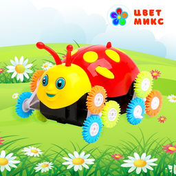 Машина-перевертыш Божья коровка, работает от батареек, цвета МИКС - Simaland фото 5