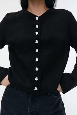 Dense-knit cardigan - H&m фото 3