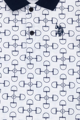 U. S. Polo Assn Белая футболка с воротником-поло для мальчика - U.s. polo assn фото 4