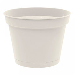 "Mint" Горшок для цветов пластмассовый 2,3л, д18,5см, h14,2см, с поддоном, светло-бежевый (Россия)