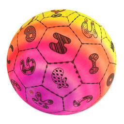 Мяч игровой Буквы д18см, радужный, ПВХ (Китай) - Домашняя мода фото 2
