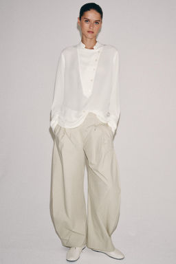 CAMISA FLUIDA PECHERA ZW COLLECTION / Crudo