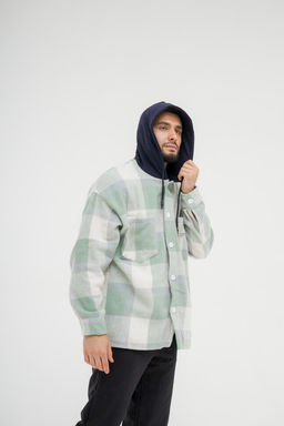 Рубашка утепленная,  толстовка c капюшоном оверсайз - Knitka wear фото 8