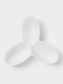 Менажница 3 ячейки Wilmax, d=17 см, фарфор, белая