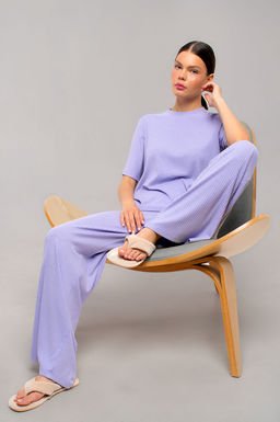 Арт. 10401/5 Пижама с брюками 44-52 (5 шт) Цвет:верх-сиреневый,низ-сиреневый