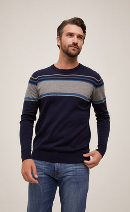 Джемпер F021-15-2063 navy-grey - Fine joyce фото 4