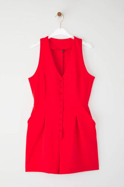 TRENDYOLMILLA Siyah Genis Paca Dugmeli Mini Dokuma Tulum TWOSS25TU00011  фото 5