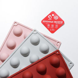 Форма для выпечки Доляна Фигуры.Полусфера, силикон, 28.3?16.5 см, 24 ячейки (d=2.8 см), розовая фото 8