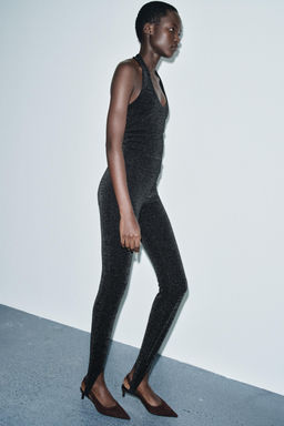 SHINY STRETCH HALTER TOP - Zara фото 6