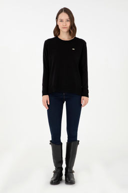 Женский черный базовый свитер - U.s. polo assn фото 4