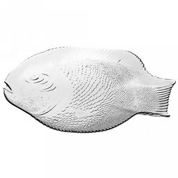 "Марин (Marine)" Тарелка мелкая стеклянная 198х158мм, форма "Рыба", Pasabahce (Россия)