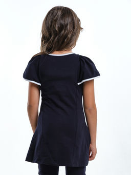 Футболка для девочки UD 1856 синий - Mini maxi фото 2