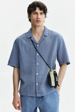 Camisa de muselina de manga corta Relaxed Fit - H&m фото 5