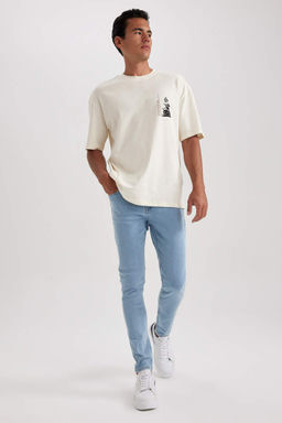 Супероблегающие джинсовые брюки с нормальной талией и очень узкими штанинами - Defacto фото 2