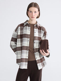 Ekose Oversize Kad?n G?mlek