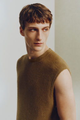 Su?ter sin mangas en punto del rev?s Loose Fit - H&m фото 4