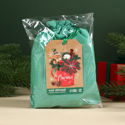 Чай чёрный в подарочном мешочке Счастья с имбирным пряником, 100 г. - Фабрика счастья фото 6