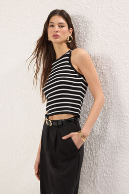 Ekru Fitilli Basic Triko Bluz TWOSS25BZ00489
