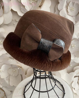 Мишель замша мех.норка Шапка женская (56-58)