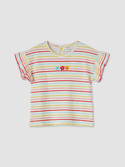 Bisiklet Yaka Nak??l? K?z ?ocuk Ti??rt 2li