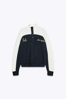 CONTRAST CHUNKY KNIT SWEATSHIRT - Zara фото 5