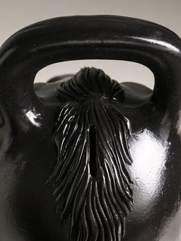 Копилка для денег Гиря конь, гипс, 20.5?25 см, чёрный