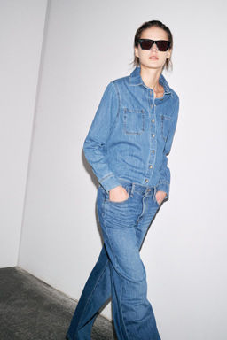 ZW COLLECTION WIDE-LEG LOW-RISE JEANS - Zara фото 16