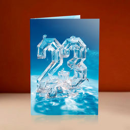 Открытка 4 шоколадки "23 (ледяные цифры)"