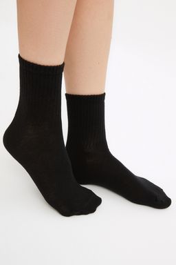 Trendyolmilla Kahverengi Cok Renkli 5li Paket Pamuklu Orme Corap TWOSS21CO0015 фото 6