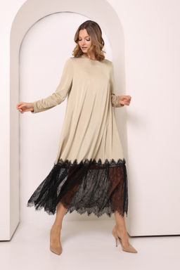 Платье расклёшенное с кружевом - Looklikecat фото 6