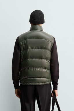 80% DOWN - 20% FEATHER WATER-REPELLENT QUILTED GILET ORIGINS - Zara фото 3