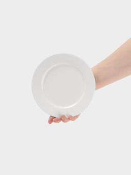 Тарелка Hanna Knövell, d=18 см, с бортом, фарфор, белая