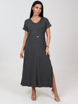 631 ПЛАТЬЕ ЖЕНСКОЕ (Темно-серый меланж)