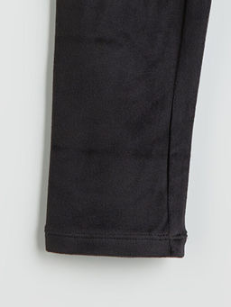 Beli Lastikli Kadife K?z ?ocuk Tayt