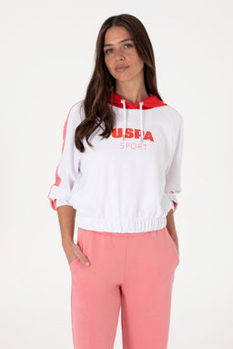 Kad_n Beyaz Sweatshirt Sepette S_rpriz _ndirim