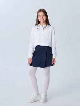 Basic Gabardin K?z ?ocuk ?ort Etek