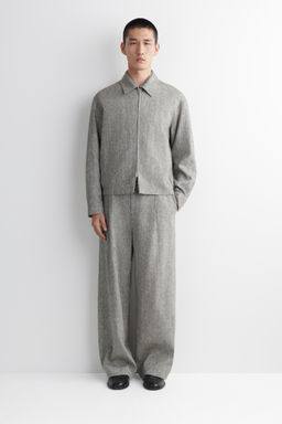 PANTAL?N DE LINO RELAXED FIT WIDE LEG - H&m фото 2