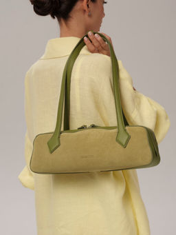 Женская сумка багет Deboro 31129 зеленый бамбук