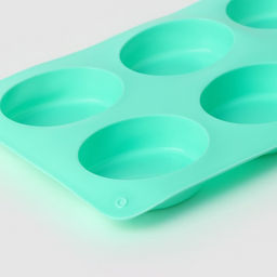 Форма для выпечки Доляна «Фигуры. Овал», силикон, 28×16×2 см, 6 ячеек, бирюзовая