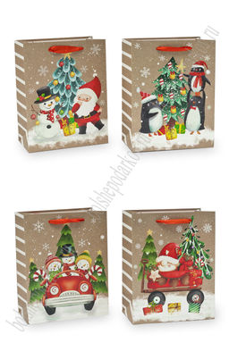 Пакет Новогодний 18*23*10 см (12 шт) SF-7567, микс №41