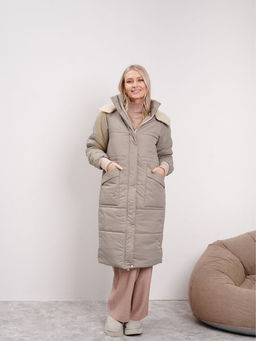 Парка зимняя "Шел" бежевый