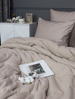 Muslin & Satin Solid color (латте) комплект