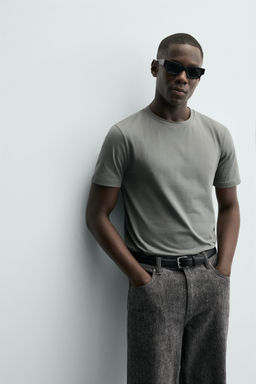 BASIC SLIM FIT T-SHIRT - Zara фото 14