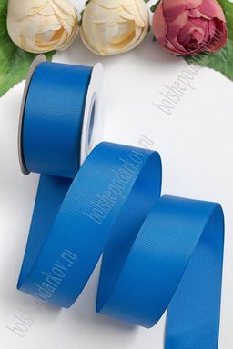 Лента репсовая 4 см*20 ярд "1 сорт" (SF-1349) синий №40